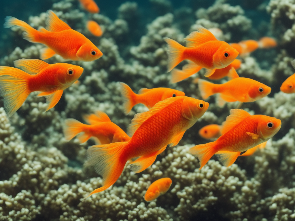 An image capturing the intricate ballet of goldfish reproduction