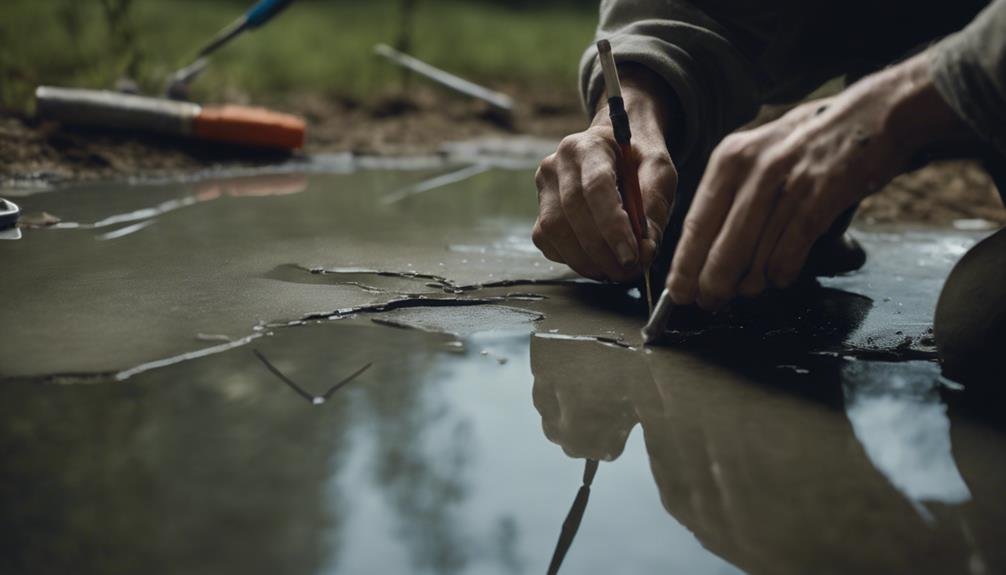 fixing concrete pond leaks