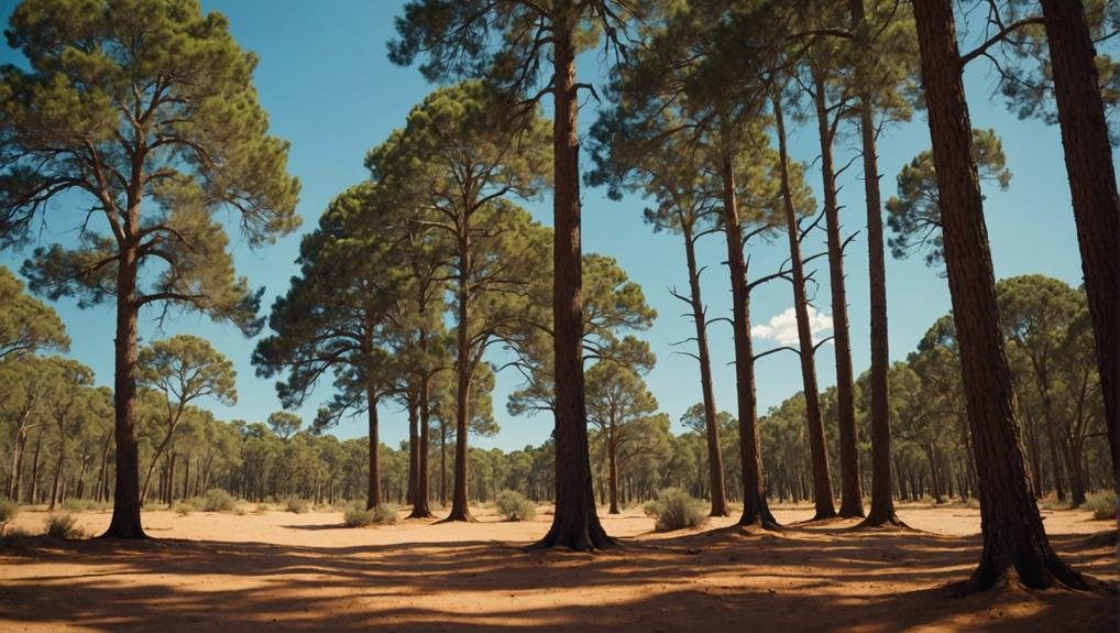 group of various trees