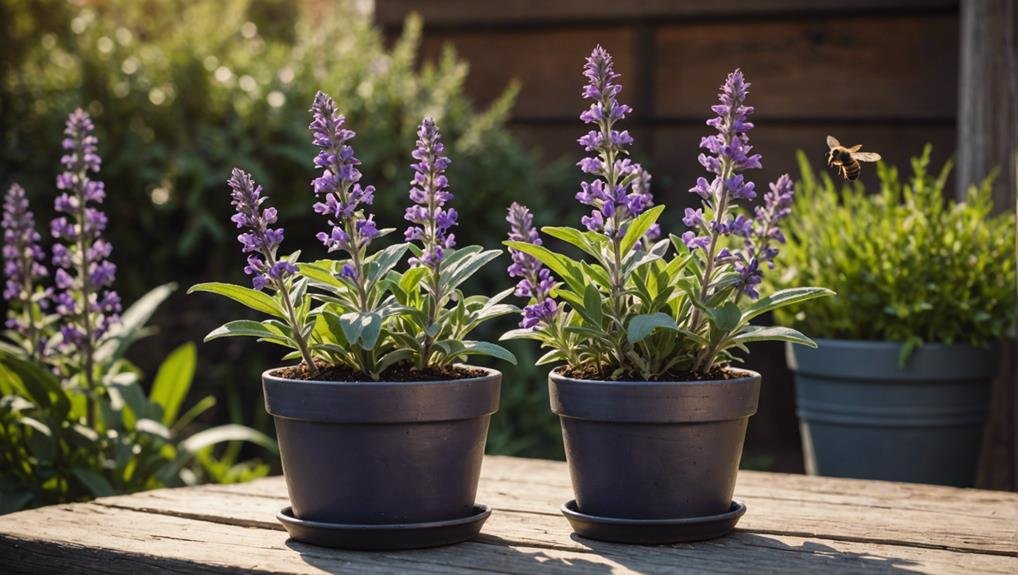 potted common sage plant