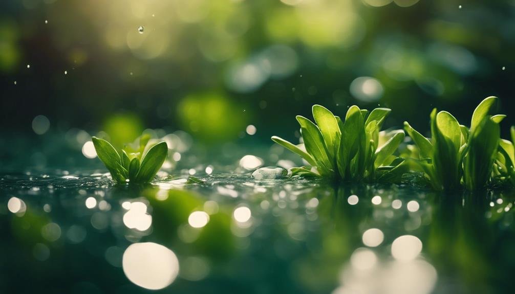 refreshing pond in spring