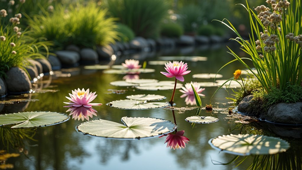 enhance pond with plants