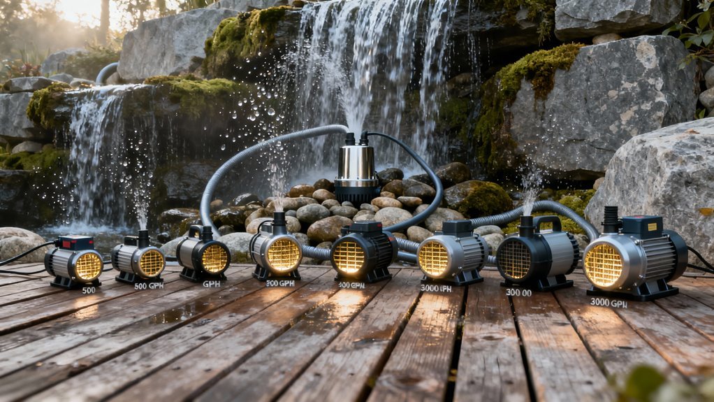 powerful pond waterfall pumps